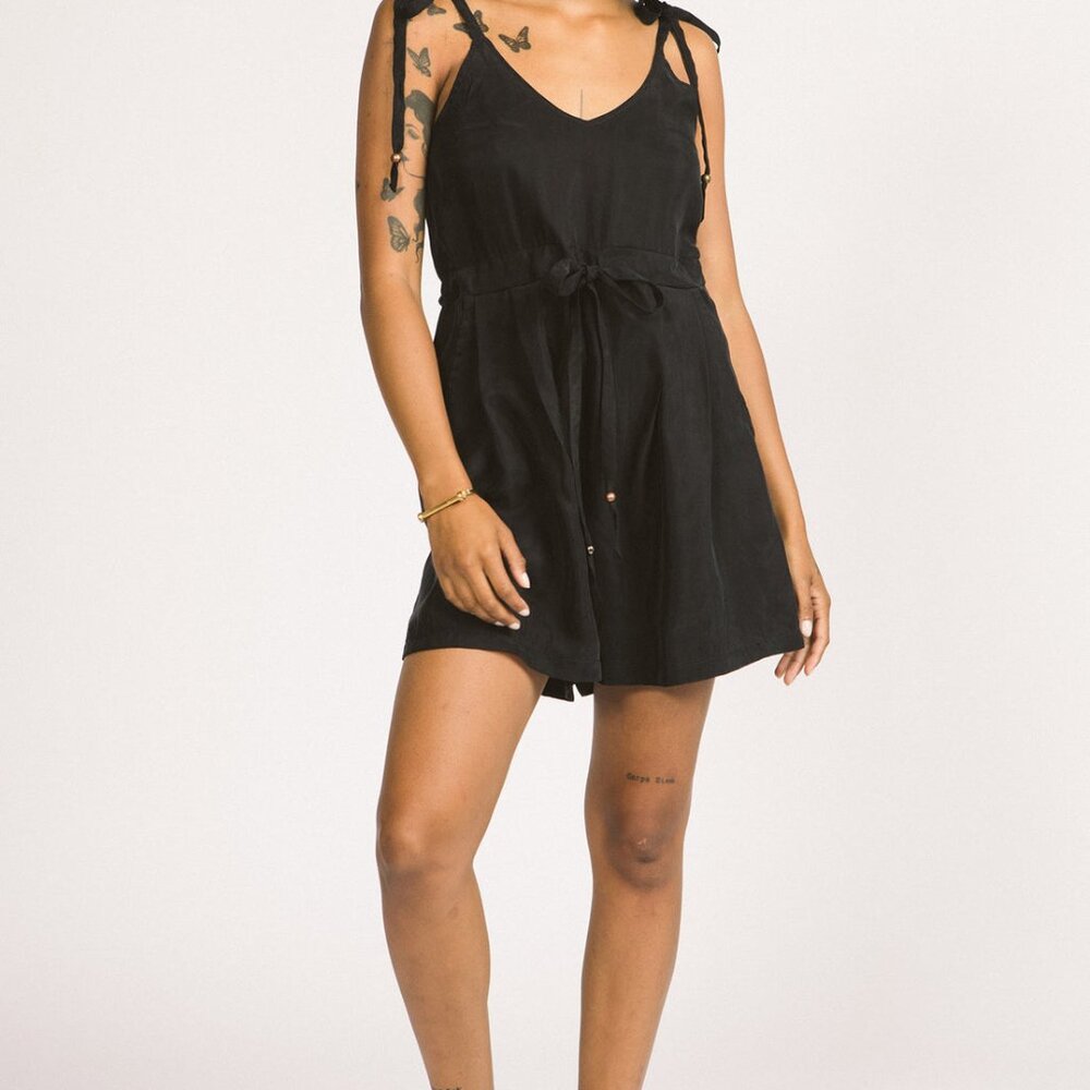 Allison Wonderland Meara Romper Black, NWT, Size 6